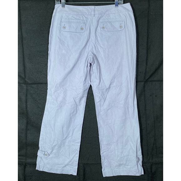 Ann Taylor Womens Pants Purple Tall Khakis Straight Leg Stretch 10L - Picture 9 of 12